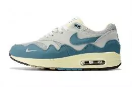 2022 nike air max 1 87 sports sneakers vagues homme et femme blanc bleu